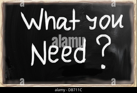 Was brauchen Sie? Stockfoto