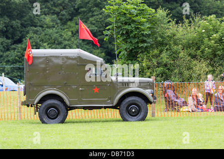 Eine sowjetische Ära Radio Militärfahrzeug als Teil einer Anzeige bei einer county show Stockfoto