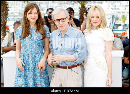 Lea Seydoux, Woody Allen und Rachel McAdams Cannes International Film Festival 2011 - Tag 1 - Midnight In Paris - Fototermin Cannes, Frankreich - 11.05.11 Stockfoto