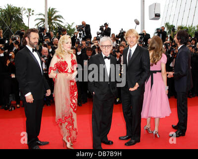 Woody Allen, Owen Wilson, Rachel McAdams, Adrien Brody Cannes International Film Festival 2011 - Tag 1 - Midnight In Paris Premiere - - Arrivals Cannes, Frankreich - 11.05.11 Stockfoto