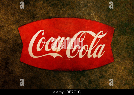 Retro-Coca Cola Schild Stockfoto