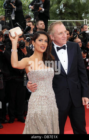 Schauspielerin Salma Hayek und Francois Henri Pinault 2011 Internationale Filmfestspiele Cannes - Tag 1 Eröffnungsfeier und Mitternacht in Paris Premiere Cannes, Frankreich - 11.05.11  Stockfoto