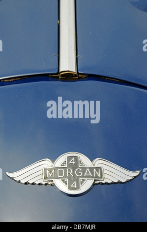Morgan, Logo, Morgan Motor Company, britische Oldtimer Sportwagen Stockfoto