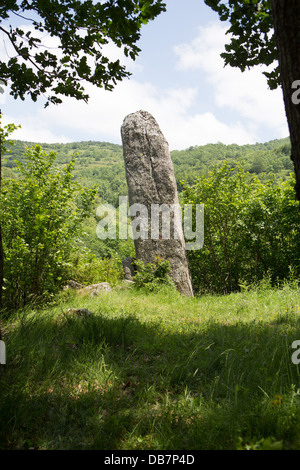 Menhir bei Counozouls, Süden von Frankreich. Stockfoto