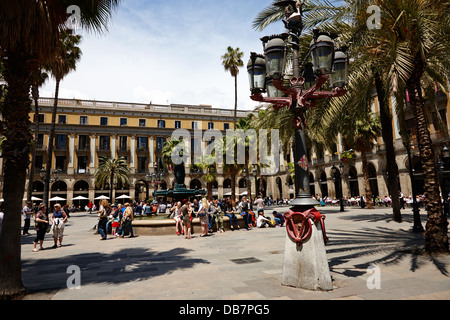 Placa Reial gotischen Viertel Barcelona Katalonien Spanien Stockfoto