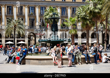 Placa Reial gotischen Viertel Barcelona Katalonien Spanien Stockfoto