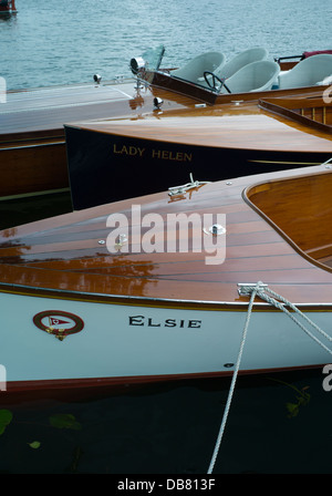 Thames 35. traditionelles Boot Rally, Henley, England Juli 2013.Traditional Holzboote auf der Themse. Stockfoto