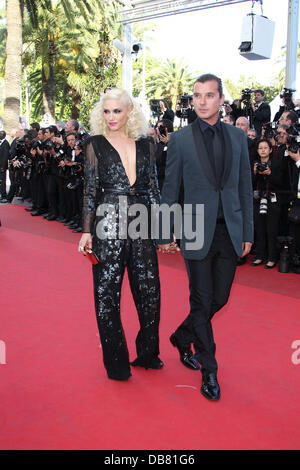 Musiker Gwen Stefani und Gavin Rossdale, 2011 Internationale Filmfestspiele von Cannes - Tag 6 - der Baum des Lebens - Premiere - Abfahrt Cannes, Frankreich - 16.05.11  Stockfoto