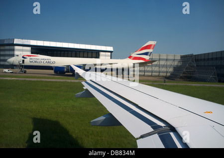 British Airways World Cargo Boeing 747, Stansted Flughafen, Essex, UK. Stockfoto