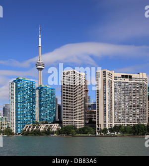 Kanada, Ontario, Toronto, Harbourfront, Skyline, CN Tower, Stockfoto