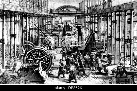 19. Jahrhundert industrielle Revolution Ära mechanischer Webstuhl