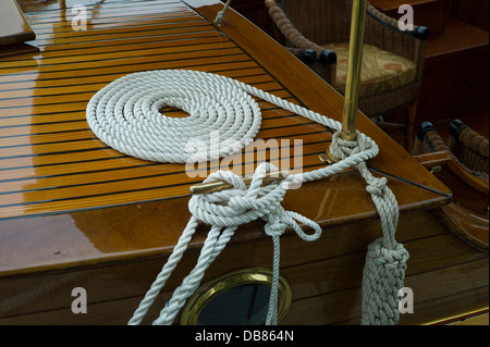 Thames 35. traditionelles Boot Rally, Henley, England Juli 2013.Traditional Holzboote auf der Themse. Stockfoto