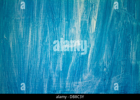 Oberfläche des alten Holzes übermalen mit weiß und blau Stockfoto
