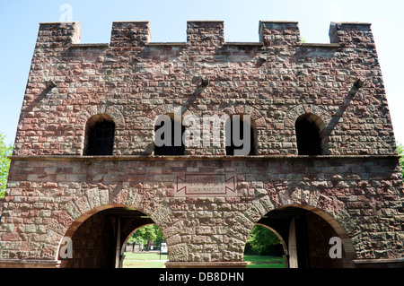 Das Nordtor des römischen Forts von Gegnkultur oder besonders, Castlefield, Manchester, UK Stockfoto