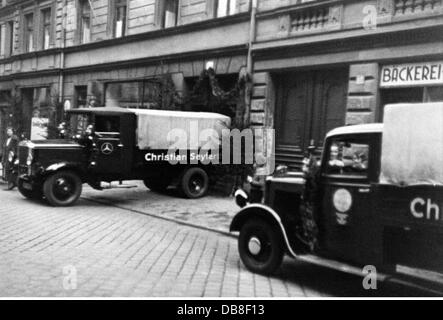 Transport / Transport, Autos, Transporter, Mercedes-Benz L 1000 Express des Fleisch- und Wurstwarengroßhändlers Christian Seyferth, München, 1930er Jahre, Zusatzrechte-Abfertigungen-nicht vorhanden Stockfoto