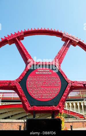 Website der Lebensmittelhändler Lager, Castlefield, Manchester, UK Stockfoto