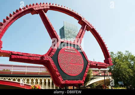 Website der Lebensmittelhändler Lager, Castlefield, Manchester, UK Stockfoto