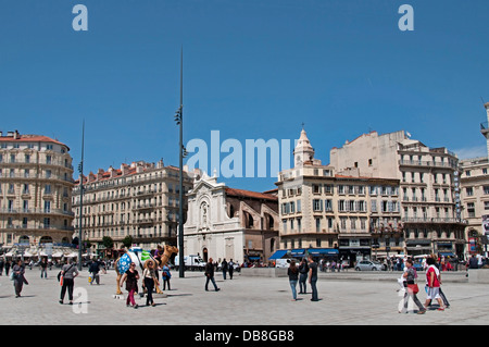 Marseille Frankreich alte Vieux Port Französisch Quai des Belges Stockfoto