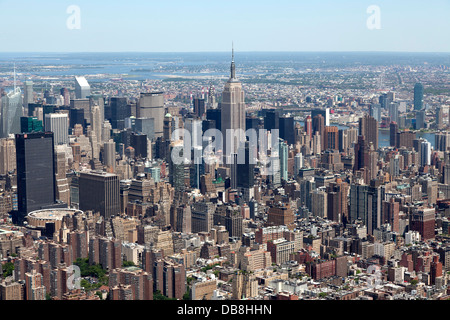 Luftaufnahme von Manhattan, New York City Stockfoto