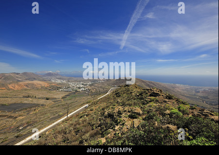 Blick vom Mirador de Haría, Lanzarote, Kanarische Inseln, Spanien Stockfoto