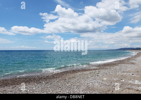 Lardos Strand von Lindos, Rhodos, Griechenland. Stockfoto