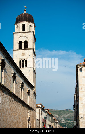 Franziskanerkloster in Boulevard Stadrun, Altstadt, Dubrovnik. Kroatien. Stockfoto