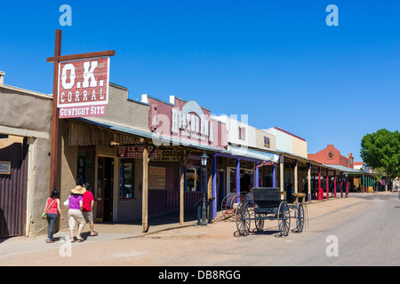 OK Corral auf Osten Allen Street, Tombstone, Arizona, USA Stockfoto
