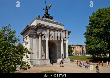 Wellington Arch (aka Verfassung Arch) London, England Stockfoto