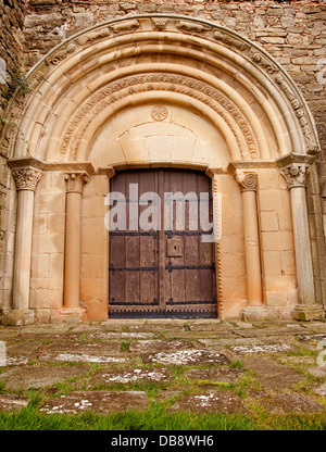 Olcoz Kirche. Navarra. Spanien Stockfoto