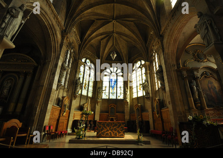 Le Havre, Kathedrale Notre-Dame du Havre, den ersten Stein des Gebäudes wurde im Jahre 1536 gelegt. Innenraum, Stockfoto