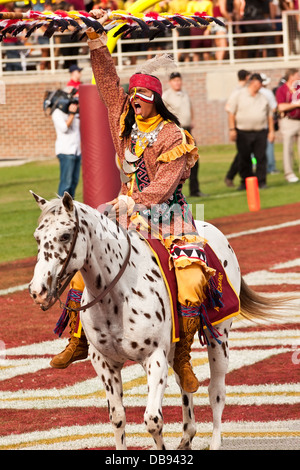 Florida Landesuniversität Maskottchen Chief Osceola Stockfoto