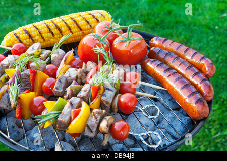Sommer Garten Grill Grillparty. Stockfoto