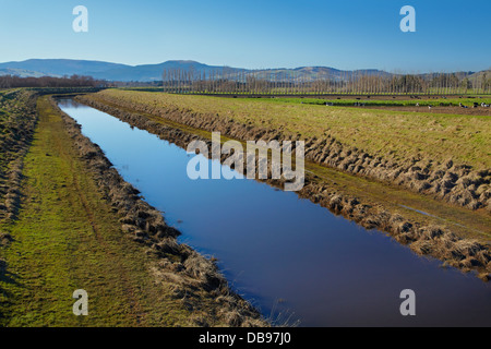 Silber-Stream und Flut Banken, Taieri Plains, in der Nähe von Dunedin, Südinsel, Neuseeland Stockfoto