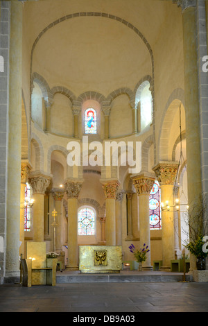 Notre-Dame-du-Mont-Cornadore de Saint-Nectaire, romanische Kirche in Saint-Nectaire, Puy-de-Dôme, Auvergne, Frankreich Stockfoto