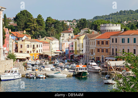 Hafen von Veli Losinj, Insel Losinj, Kvarner Bucht, Kroatien Stockfoto