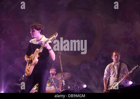 Vampire Weekend beim Optimus Alive Festival 2013, Lissabon, Portugal. Stockfoto