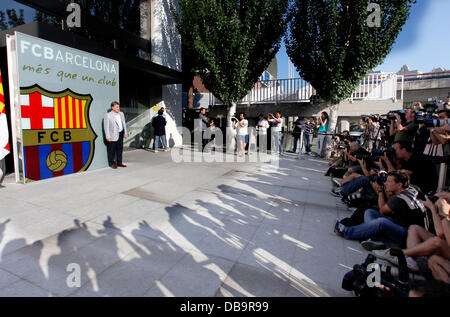 Barcelona, Spanien. 25. Juli 2013. Gerardo Martino neue Manager FC Barcelona stellt während seiner offiziellen Präsentation im Camp Nou Stadion in Barcelona am 25. Juli 2013. Foto von Elkin Cabarcas / Picture Alliance/Alamy Live-Nachrichten Stockfoto