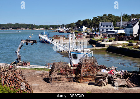 Hafen von La-Trinité-Sur-Mer, eine Gemeinde im Département Morbihan in der Bretagne im Nordwesten Frankreichs Stockfoto