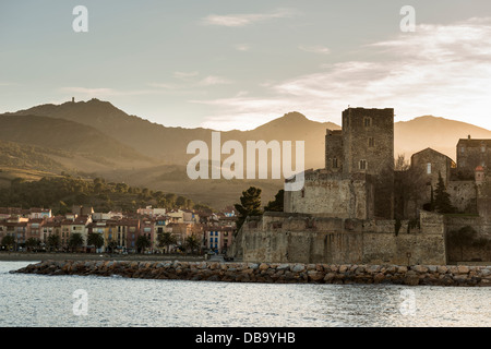 Chateau-Royal, Collioure, Pyrénées-Orientales, Languedoc-Roussillon, Frankreich Stockfoto