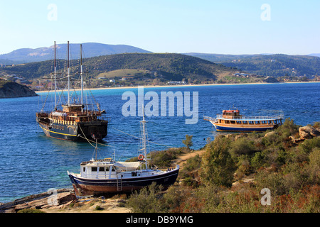 Ormos Panagias Bucht in Chalkidiki, Griechenland Stockfoto