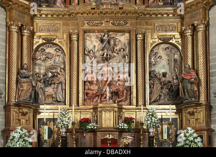 Sankt-Michael-Kirche, Altar detail des 17. Jahrhunderts -, Jerez De La Frontera, Provinz Cádiz, Region Andalusien, Spanien, Europa Stockfoto