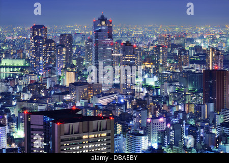 Tsukiji Bezirk Skyline in Tokio, Japan. Stockfoto