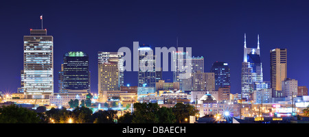 Skyline der Innenstadt von Nashville, Tennessee, USA. Stockfoto