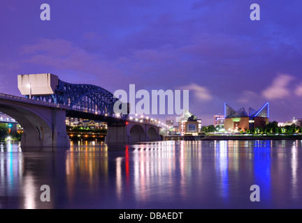 Die Innenstadt von Chattanooga, Tennessee, USA. Stockfoto