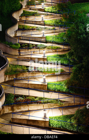 Zick-Zack-Gehweg in Chattanooga, Tennesse. Stockfoto