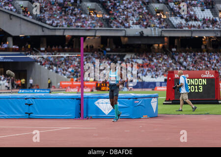 London, UK. 26. Juli, verlässt Erik Kynard springen über der Bar bei der Mens Hochsprung Veranstaltung, Geburtstag Spiele britischen Leichtathletik, London. 2013. Foto: Credit: Rebecca Andrews/Alamy Live-Nachrichten Stockfoto