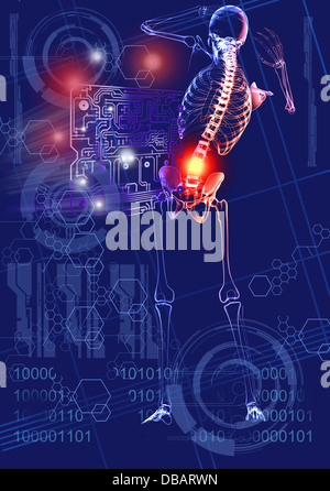 Qualitativ hochwertige Darstellung eines abstrakten batteriegestützte. Stockfoto