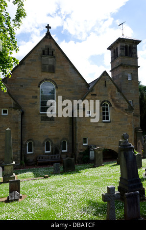 Pfarrkirche St. Cuthbert in Colinton Dorf, Edinburgh, Schottland. Stockfoto