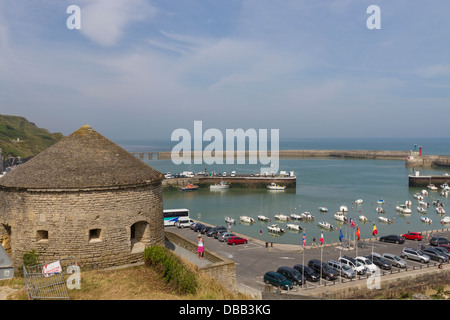 Frankreich-Normandie, Port-En-Bessin, Vauban Festung & Hafen Stockfoto