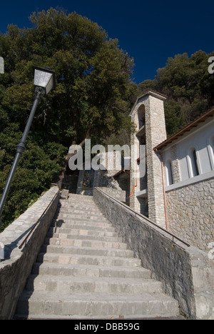 Greccio St. Franziskus von Assisi Heiligtum, Rieti, Lazio, Italien, St. Franziskus von Assisi Weg. Hier die 1. Presepio der Geschichte. Stockfoto
